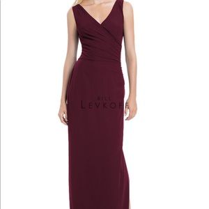 Perfect Bill Levkoff Wine Chiffon Dress